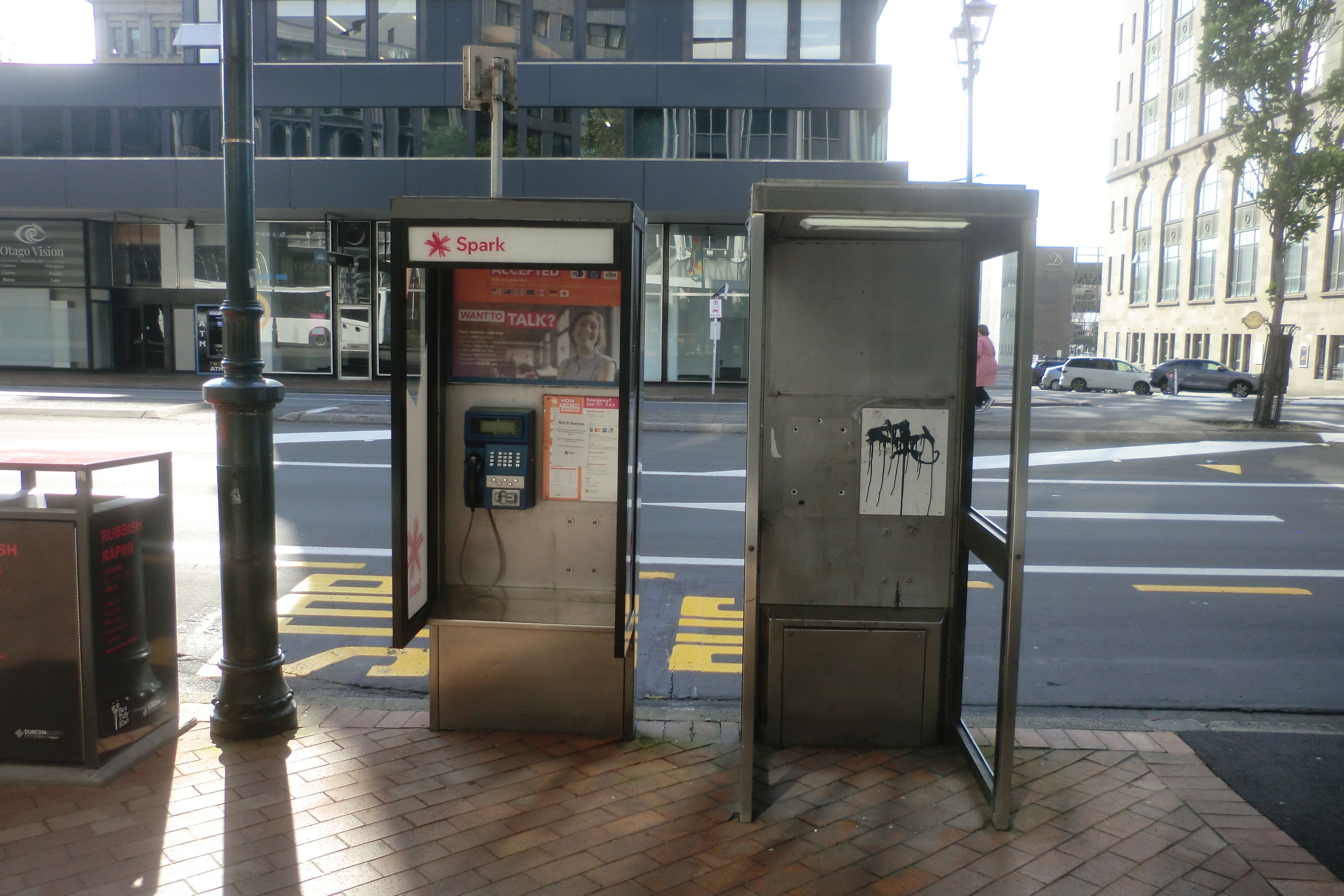 Exchange phone booths