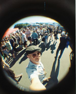 a selfie at the Dunedin Farmers Market